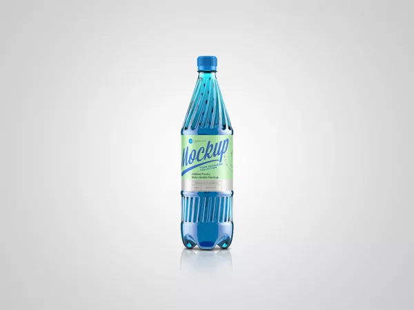 Plastic Water Bottle 1000ml Free Mockup