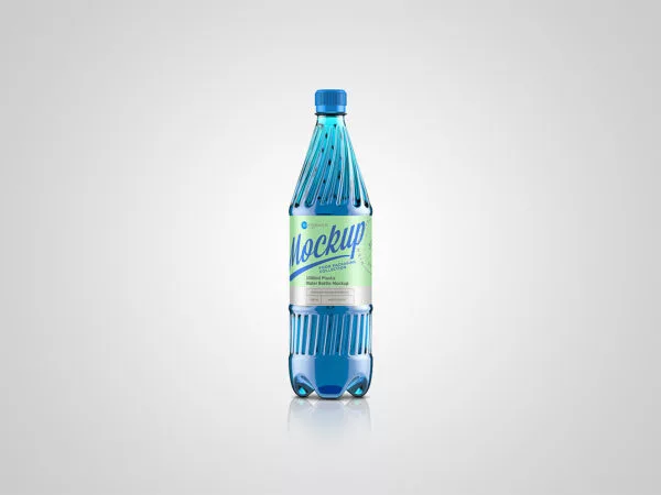 Plastic Water Bottle 1000ml Free Mockup
