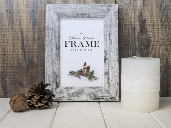 Xmas Photo Frame Free Mockup