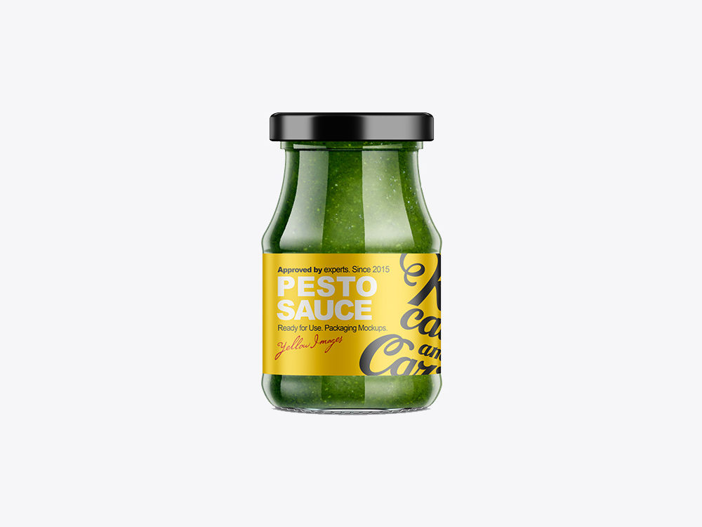 Download 350ml Glass Sauce Jar Free Mockup | Free Mockup