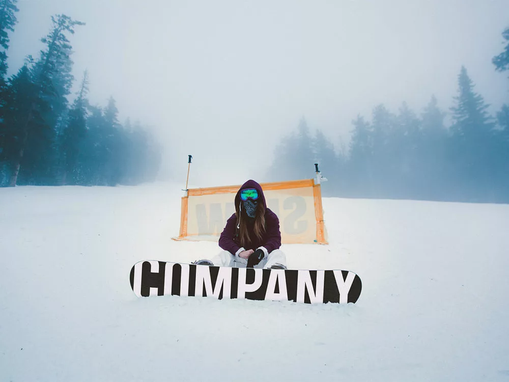 Snowboard Free Mockup