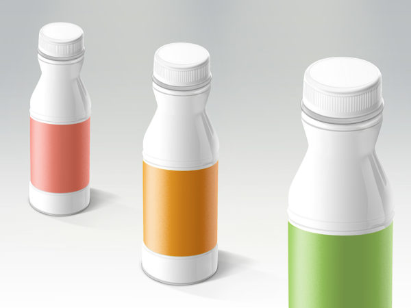 Yogurt Plastic Bottle Free Mockup