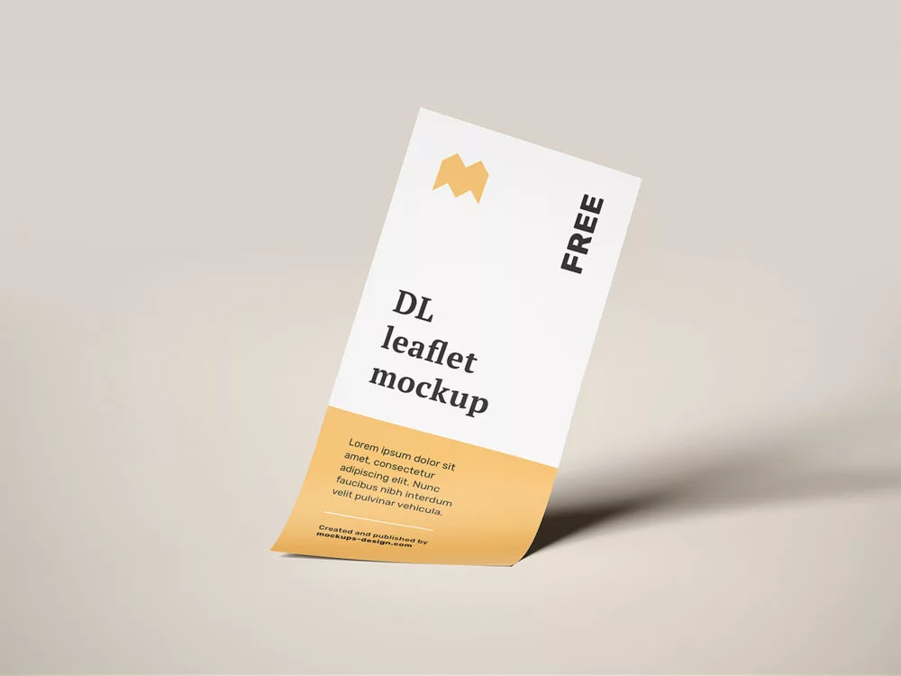 Flying DL Leaflets Free Mockup