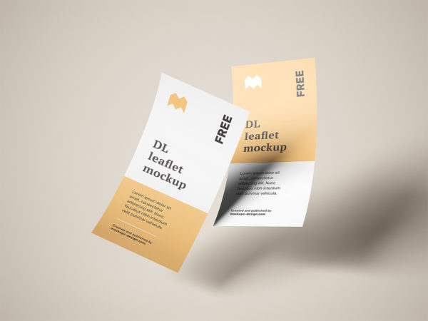 Flying DL Leaflets Free Mockup