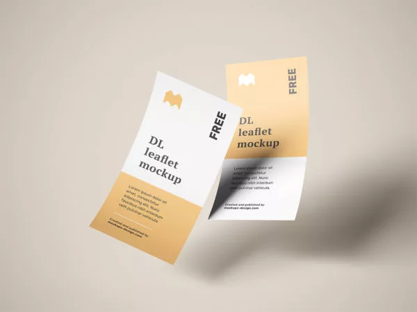 Flying DL Leaflets Mockups