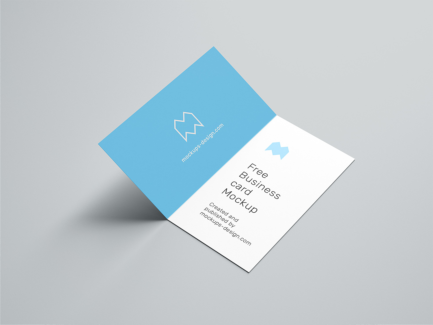 Folded Business Card Free Mockup  Free Mockup For Fold Over Business Card Template