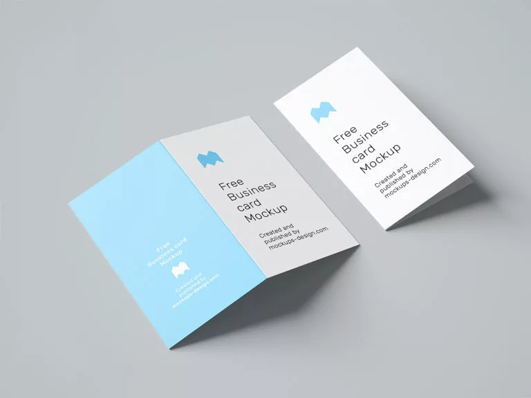 FoldedBusinessCardFreeMockup06 Free Mockup