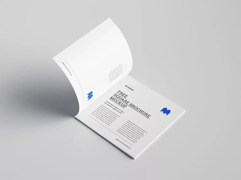 Free Square Brochure Mockup