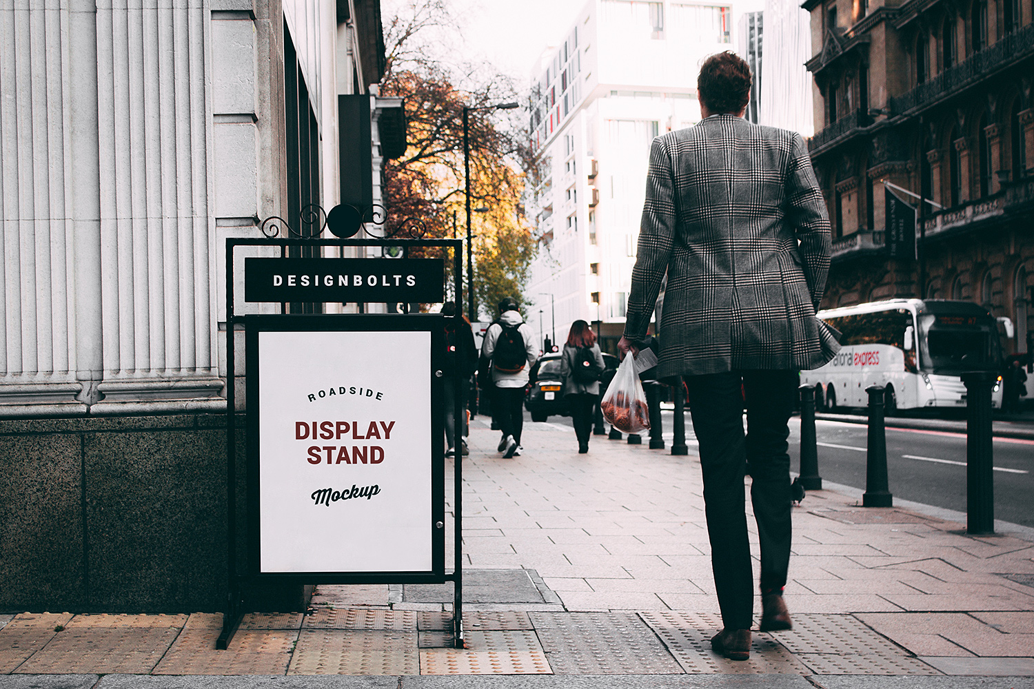 Download Outdoor Roadside Display Stand Free Mockup | Free Mockup