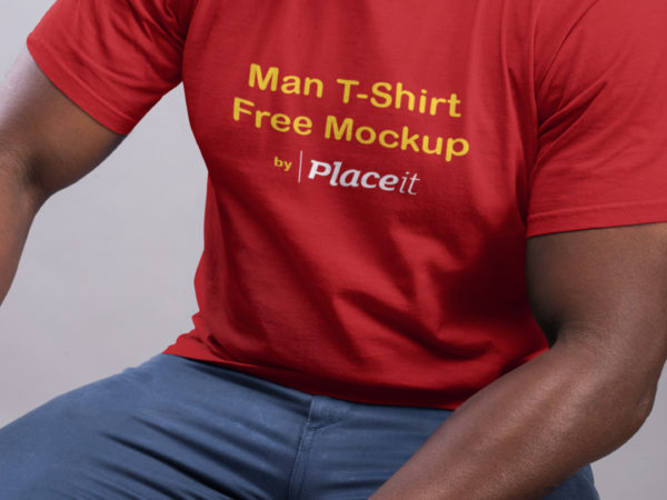 Man T-Shirt Free Mockup by Placeit