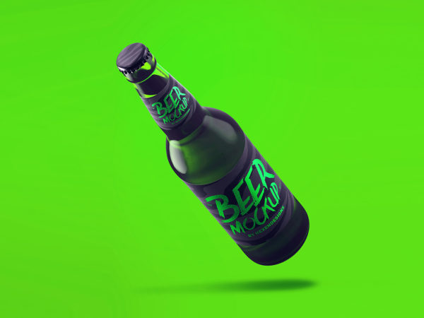 Free Beer Bottle Mockup