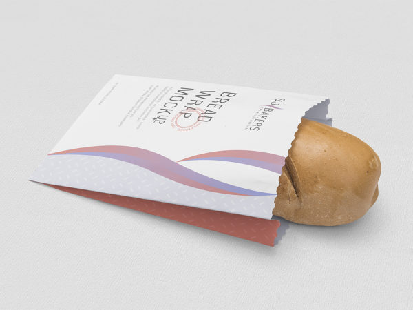 Free Bread Paper Bag Packaging Mockup