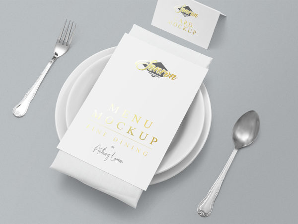 Free Customizable Menu Mockup Scene