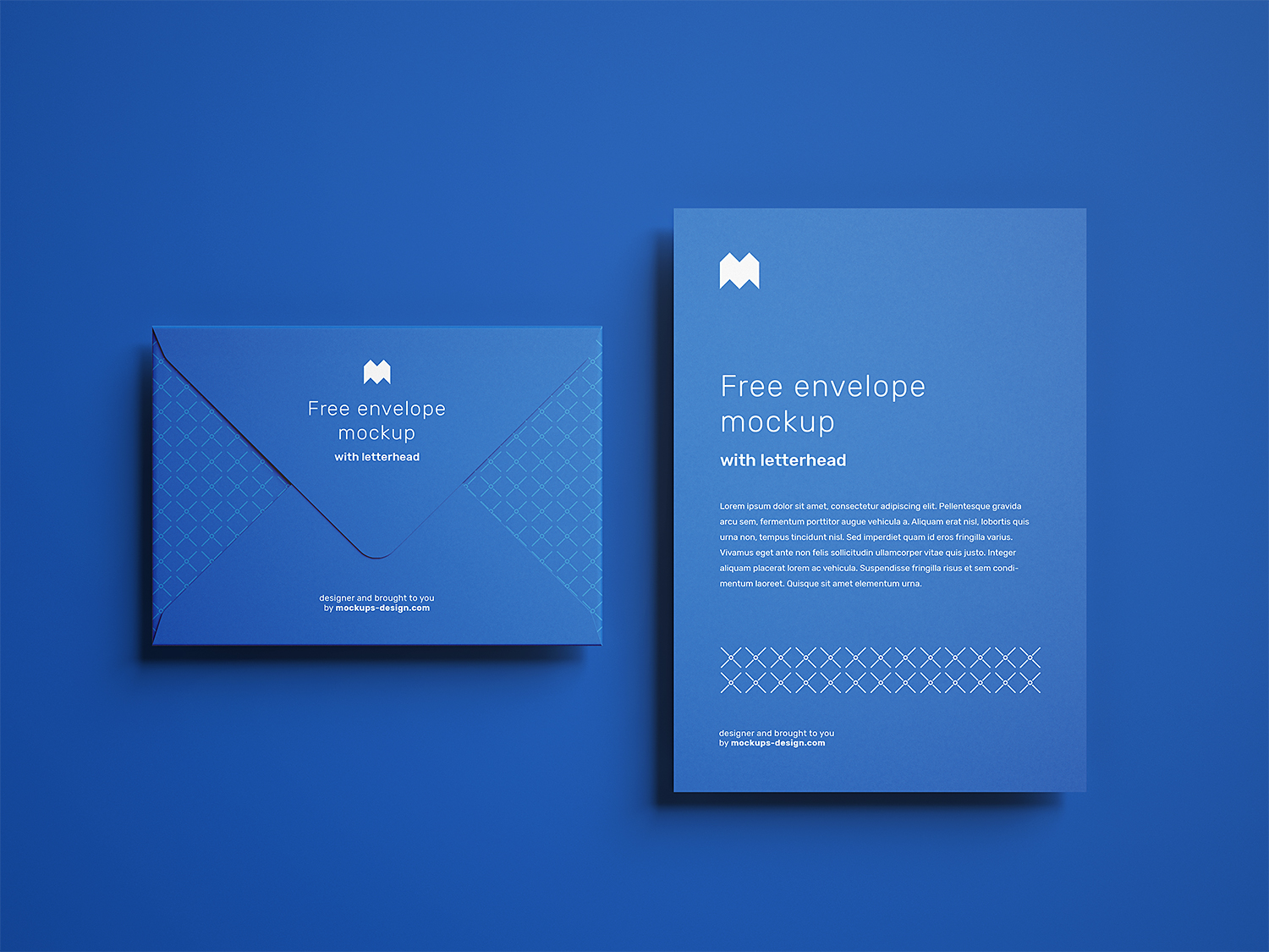 Download Free Envelope With Letterhead Mockup Free Mockup