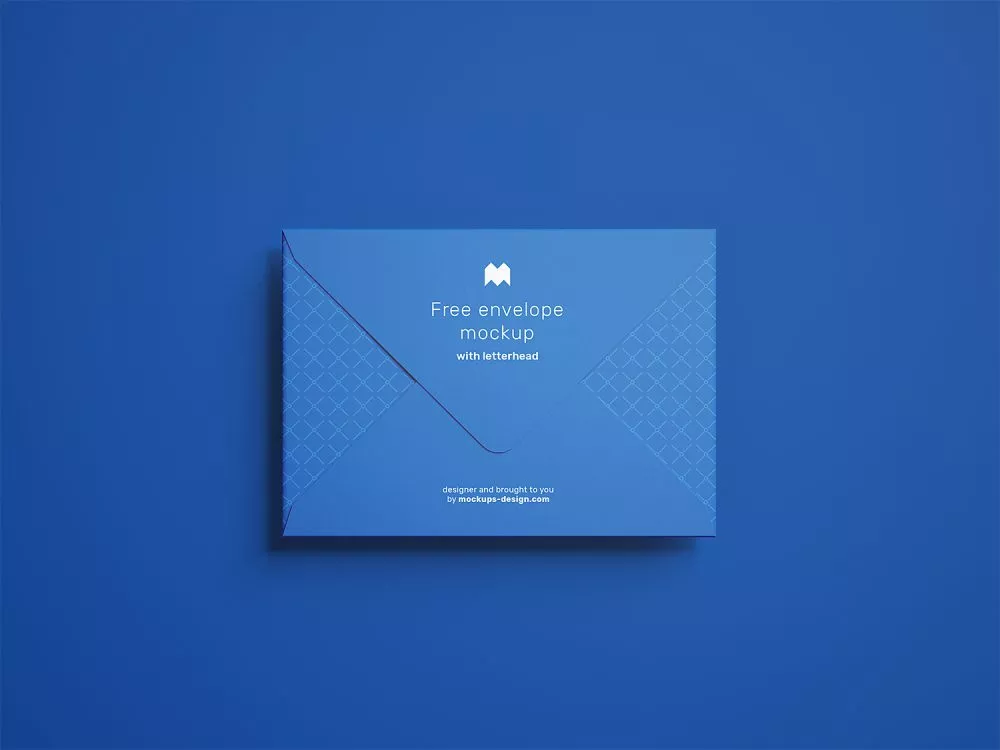 Free Envelope with Letterhead Mockup
