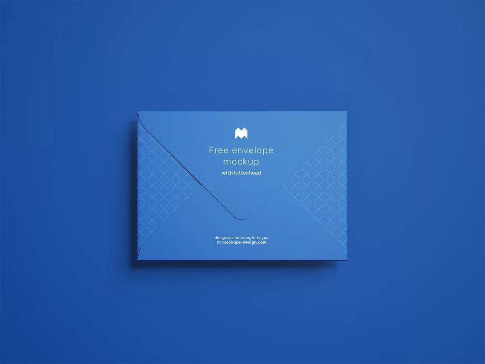 Free Envelope with Letterhead Mockup