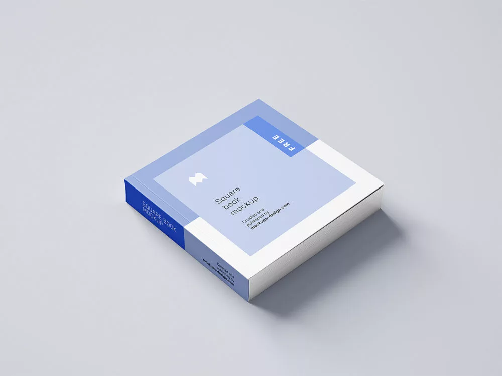 Free Softcover Square Book Mockup