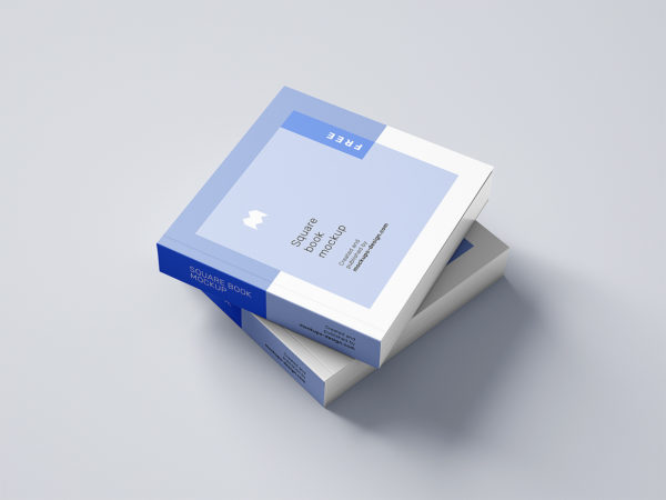 Free Softcover Square Book Mockup