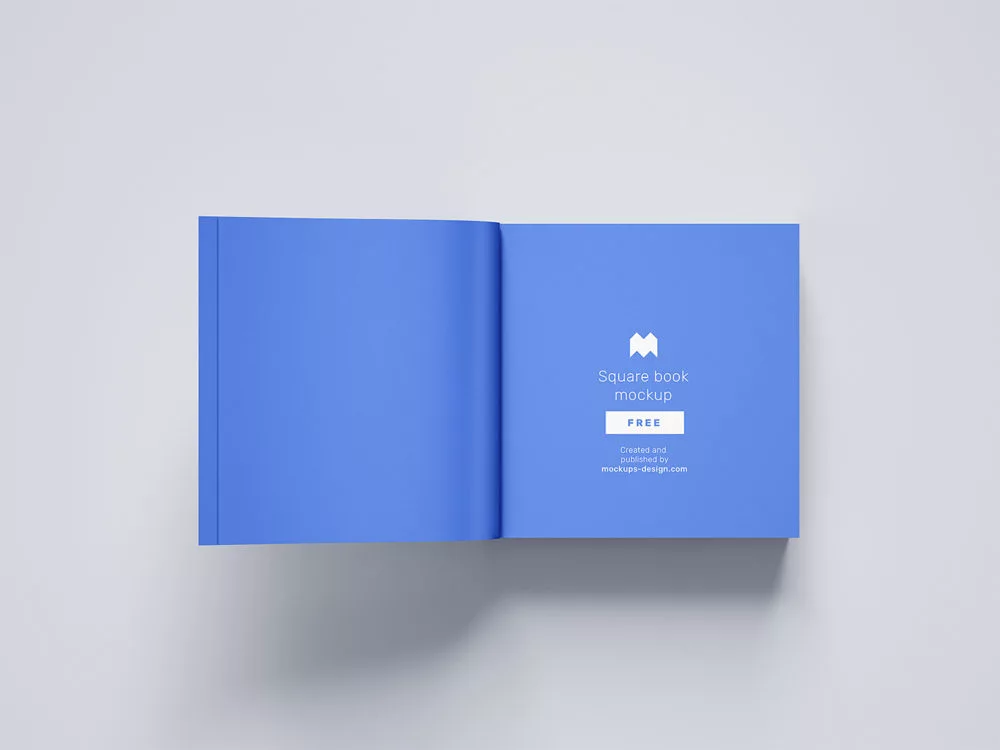 Free Softcover Square Book Mockup