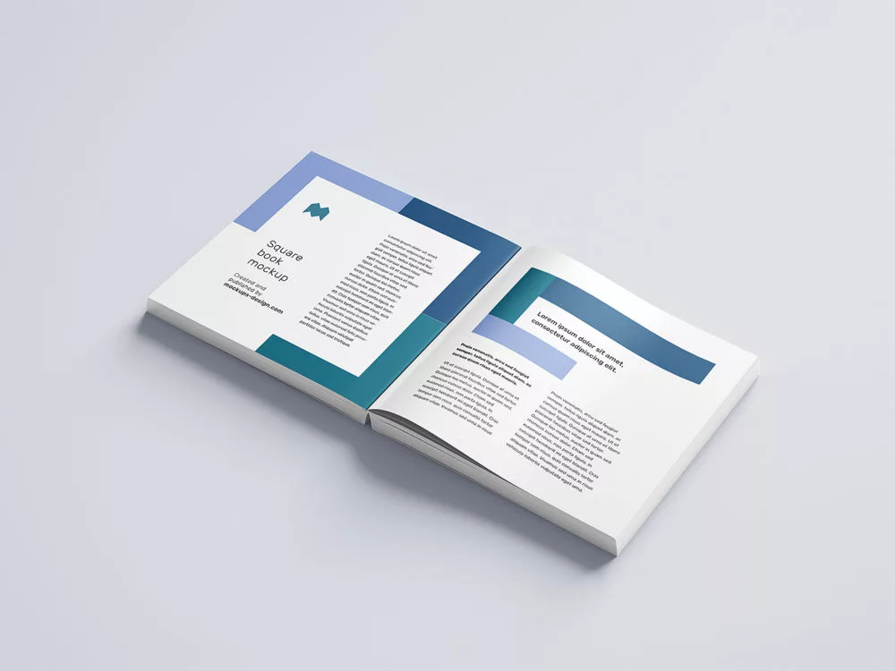 Free Softcover Square Book Mockup