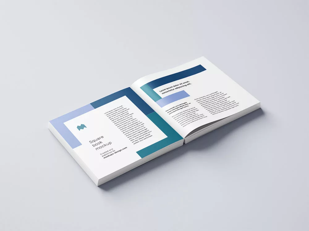 Free Softcover Square Book Mockup