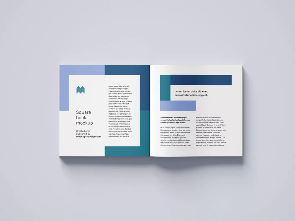 Free Softcover Square Book Mockup