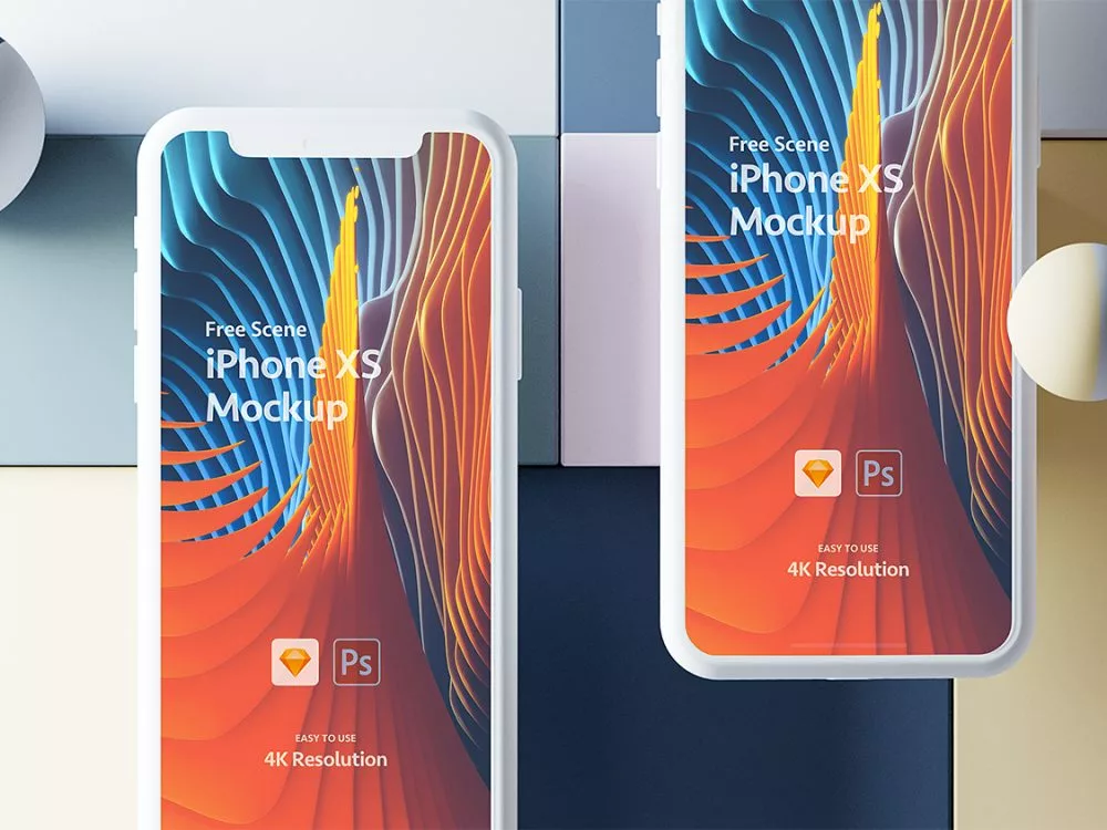Free iPhone Xs PSD and Sketch Mockup