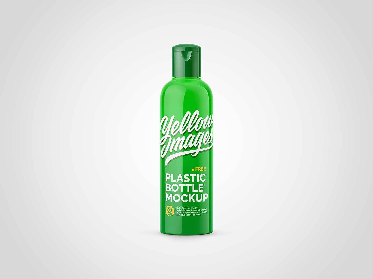 Glossy Plastic Bottle Free Mockup Free Mockup