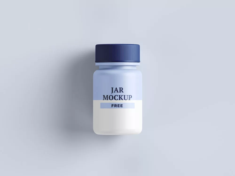 Pharmaceutical Jar Mockup Free