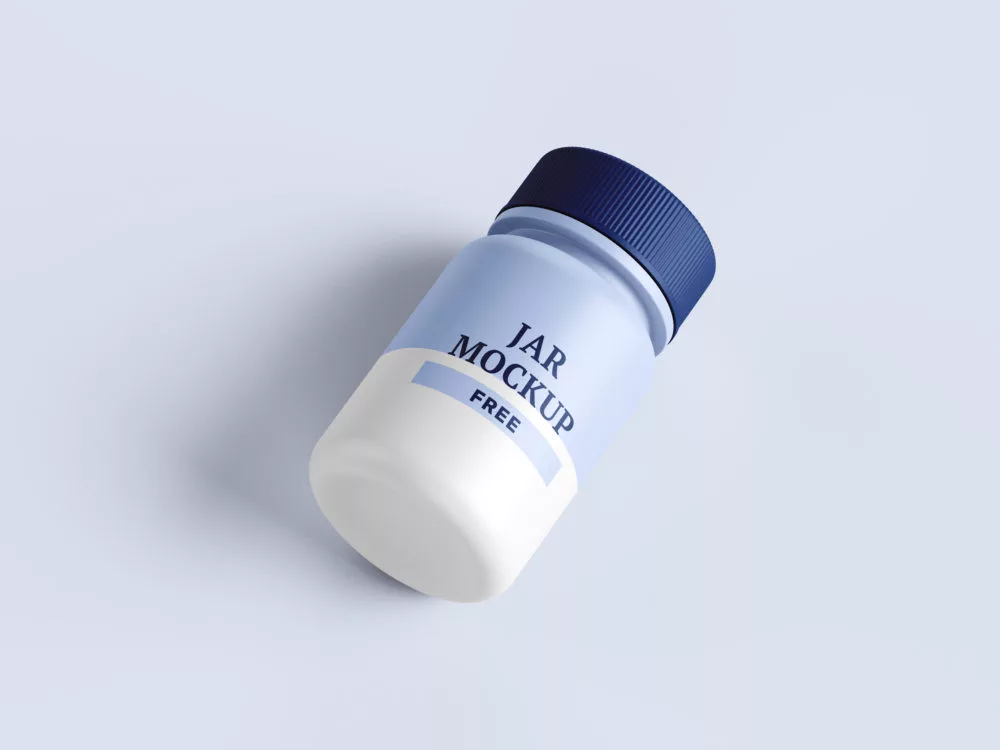 Pharmaceutical Jar Mockup Free
