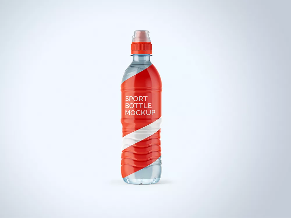 Water Sport Bottle Free Mockup 500ml