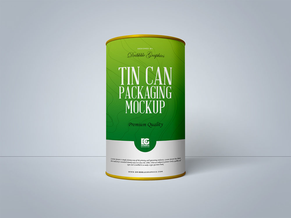 Cardboard Can Packaging Free Mockup