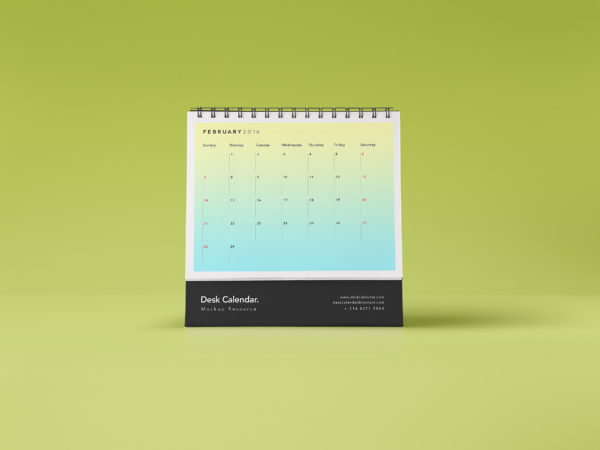 Desk Calendar Free Mockup