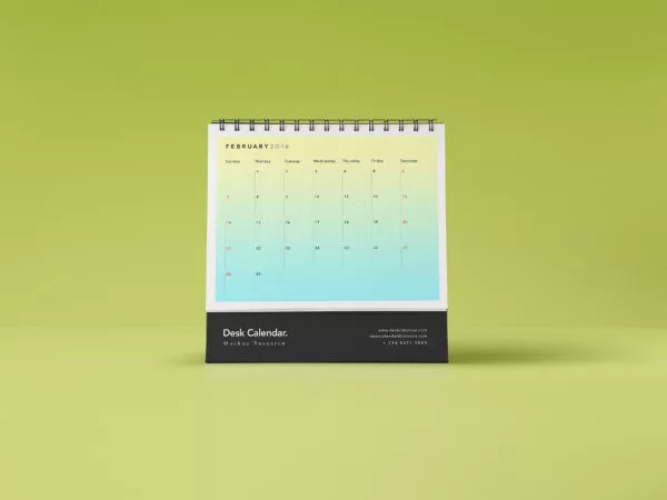 Desk Calendar Mockup