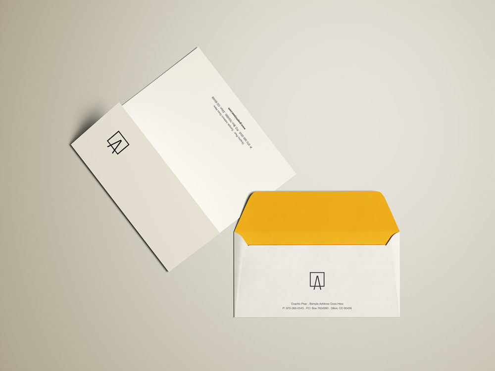 Envelope and Letterhead Free Mockup