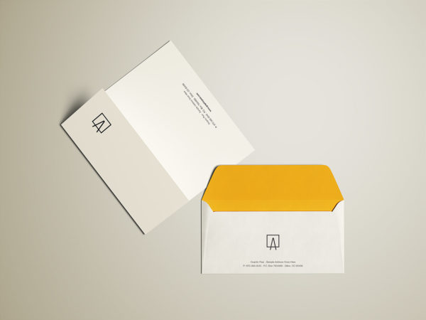 Envelope and Letterhead Free Mockup