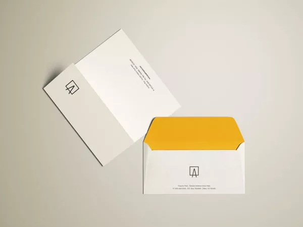 Envelope and Letterhead Free Mockup