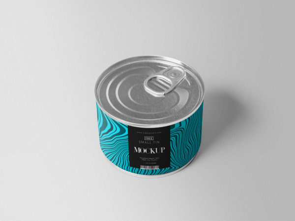 Free Food Tin Can Mock-Up