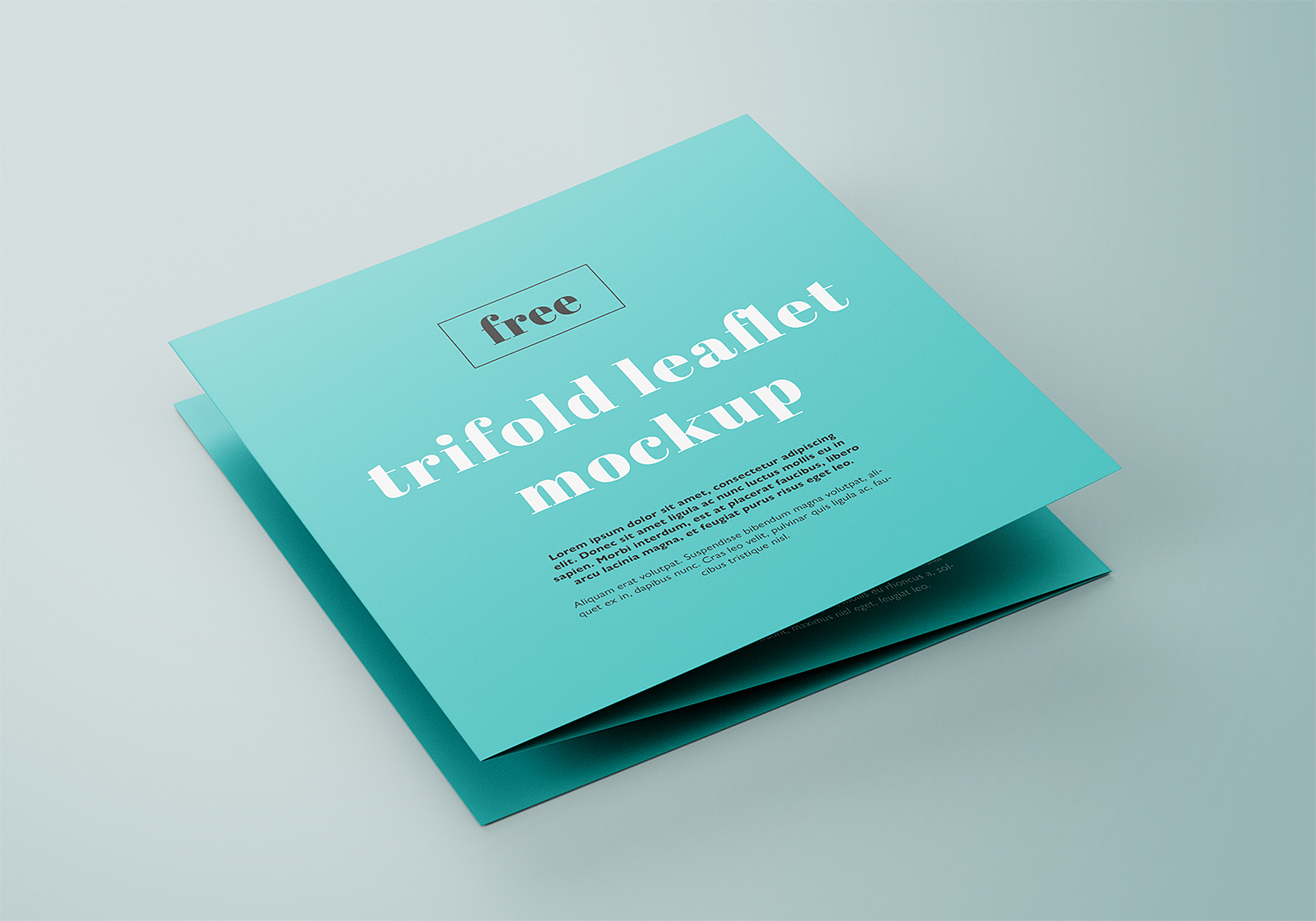 Download Free Trifold Square Leaflet Mockup Free Mockup