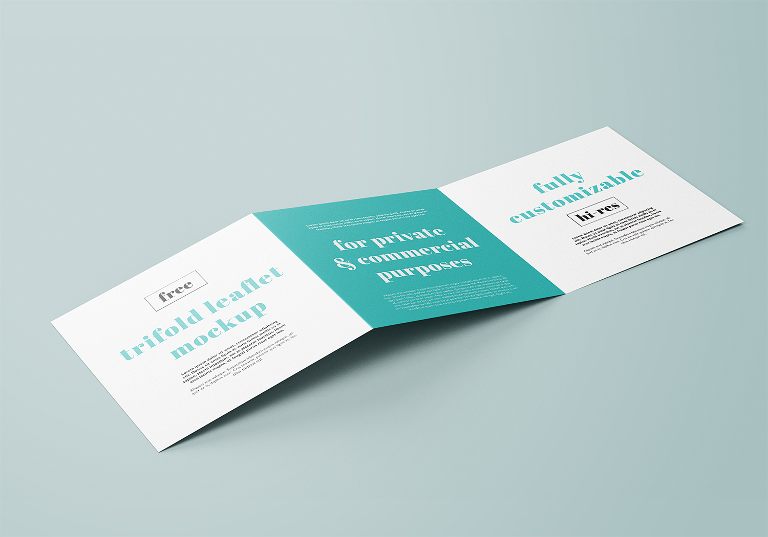 Download Free Trifold Square Leaflet Mockup Free Mockup