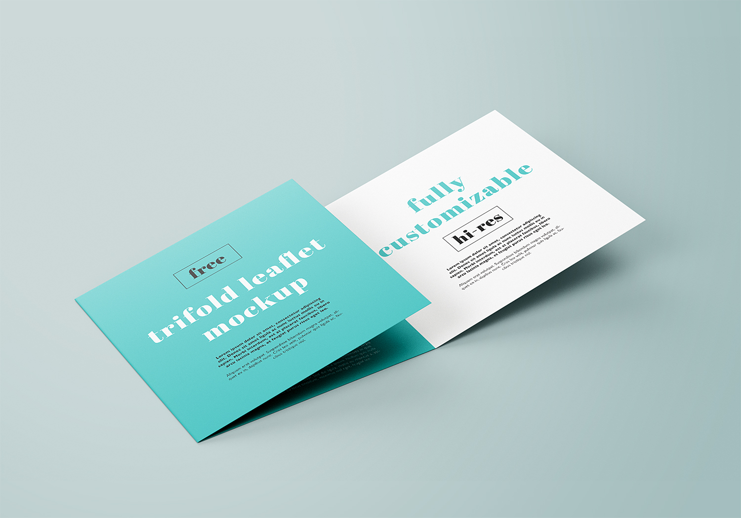 Download Free Trifold Square Leaflet Mockup Free Mockup