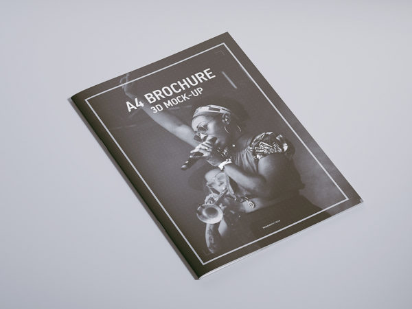 Free A4 Magazine Brochure Mock-up