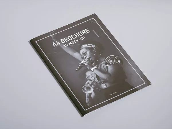 Free A4 Magazine Brochure Mock-up