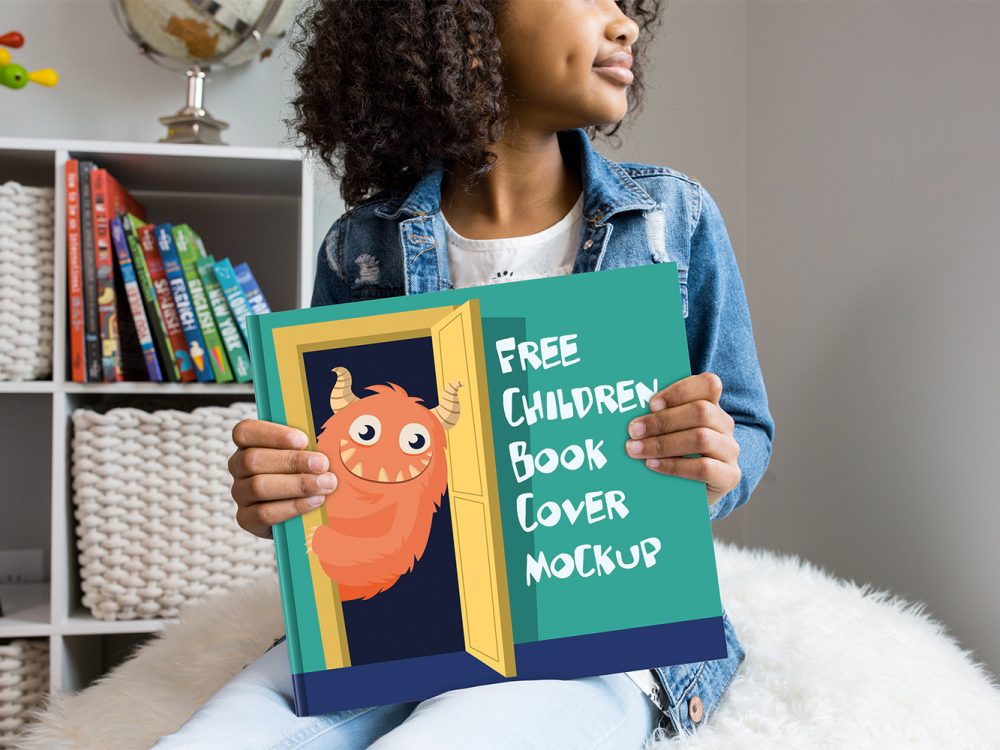 Free Children Book Cover Mockup