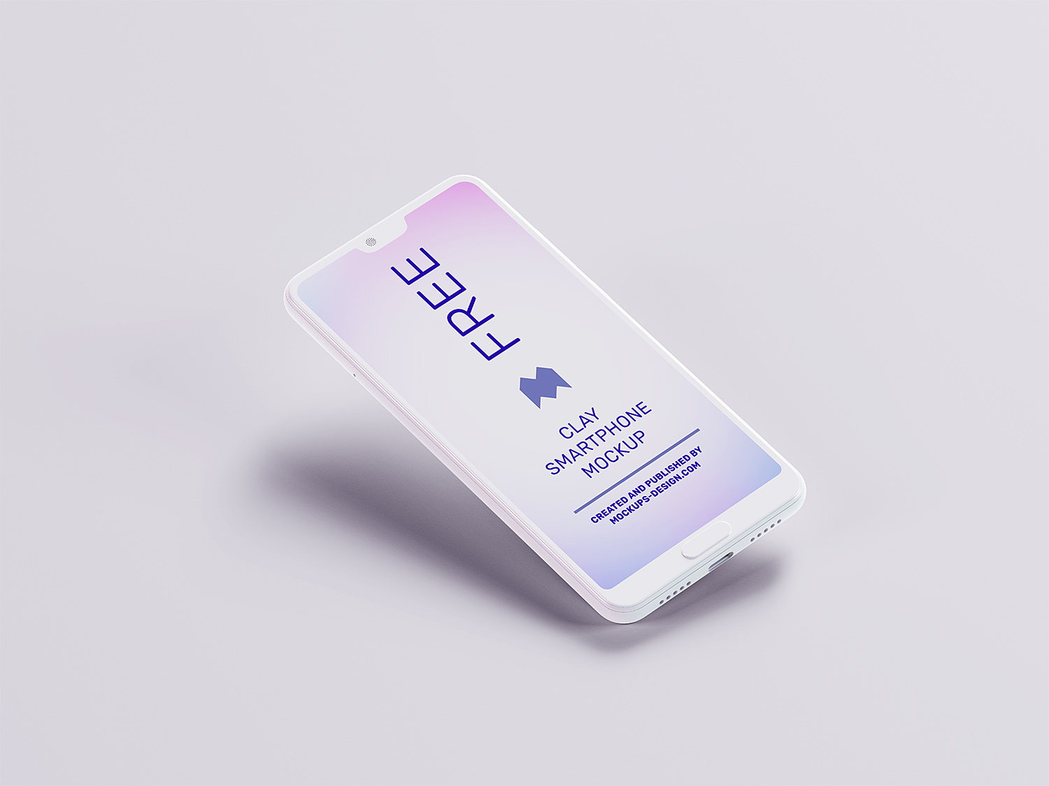 Free Clay Smartphone Mockup Free Mockup