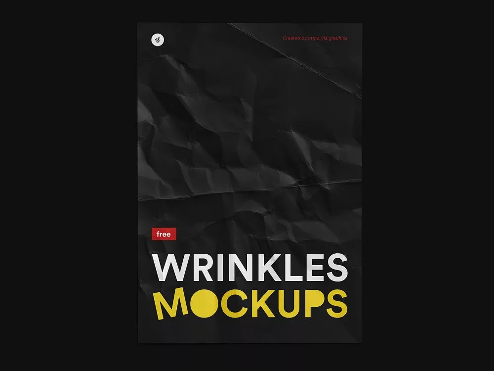 Free Crumpled Paper Mockup Set
