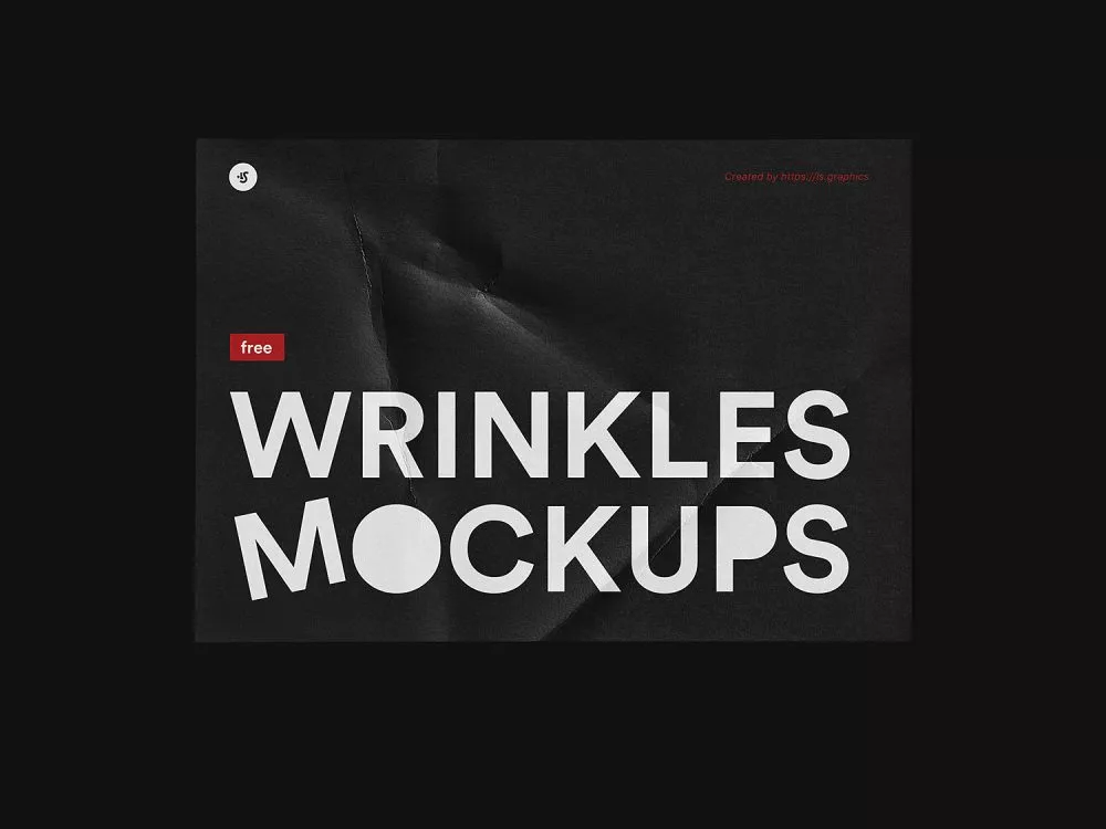Free Crumpled Paper Mockup Set
