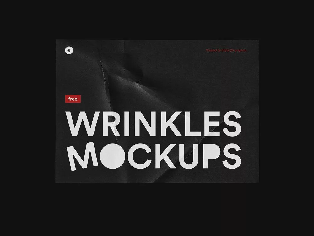 Free Crumpled Paper Mockup Set