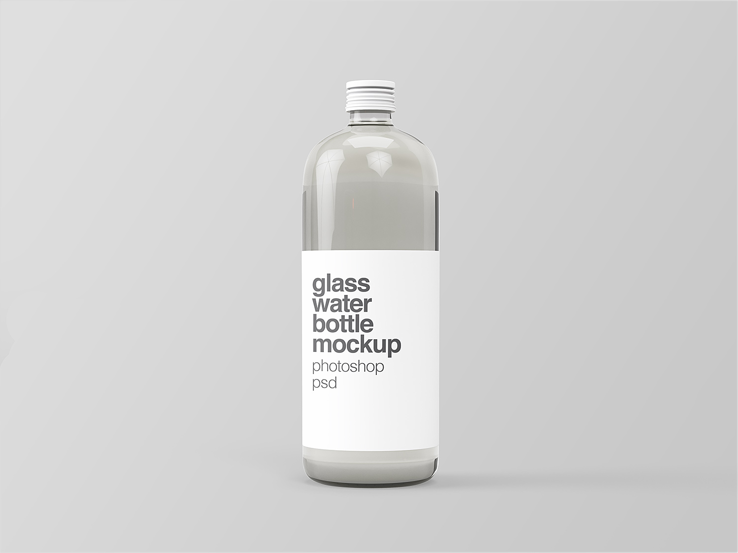 Download Free Glass Water Bottle Mockup | Free Mockup