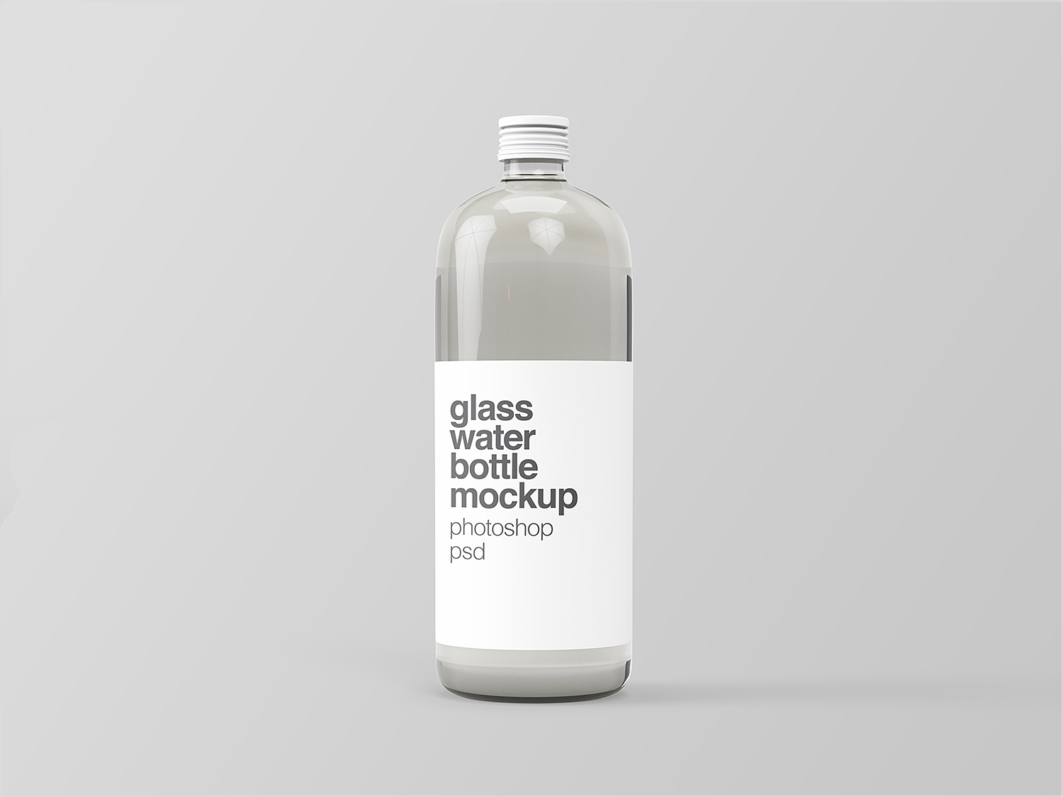 Clear water bottle mockup - Smarty Mockups